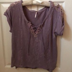 Purple crochet shirt